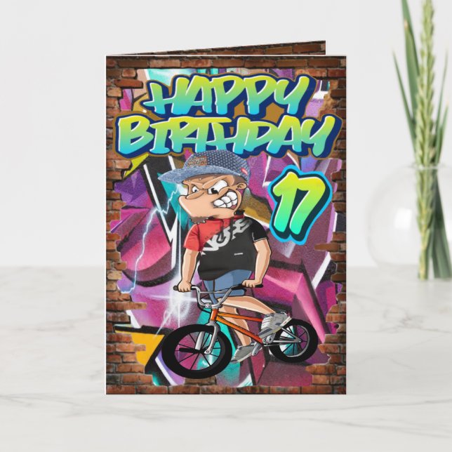 Carte d'anniversaire 17e (Devant)