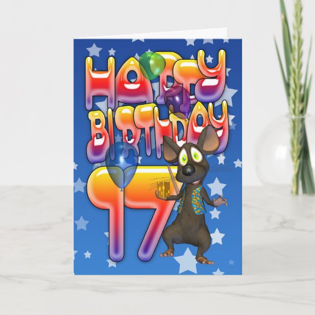 Carte d'anniversaire 17e, Joyeux anniversaire (Devant)