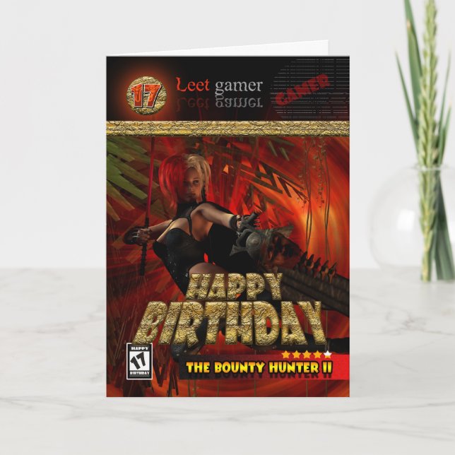 Carte d'anniversaire 17th pour les joueurs Le chas (Devant)