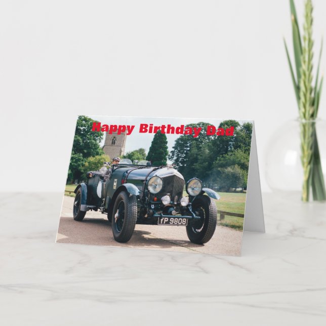Carte d'anniversaire 1934 de Bentley de classique (Devant)