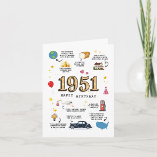 Carte d'anniversaire 1951 pour papa ou maman