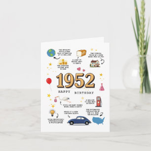 Carte d'anniversaire 1952 pour papa ou maman
