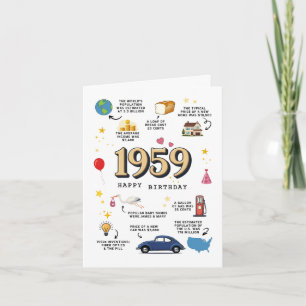 Carte d'anniversaire 1959 pour papa ou maman