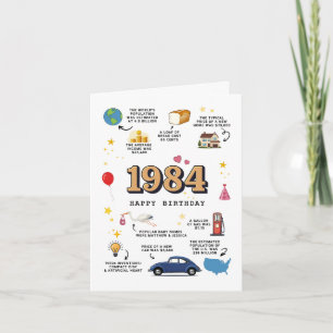 Carte d'anniversaire 1984 pour mari et femme