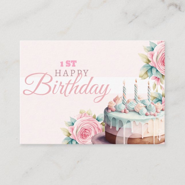 Carte d'anniversaire 1er - Célébrez le grand avec  (Devant)
