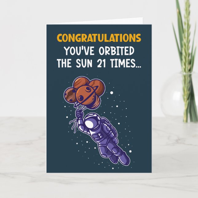 Carte d'anniversaire 21e (Devant)