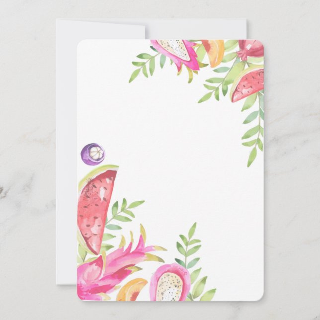 Carte d'anniversaire 2 ans Fille - TWO-TTI FRUTTI  (Devant)