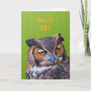 Carte d'anniversaire 30e avec grand oiseau de Chev