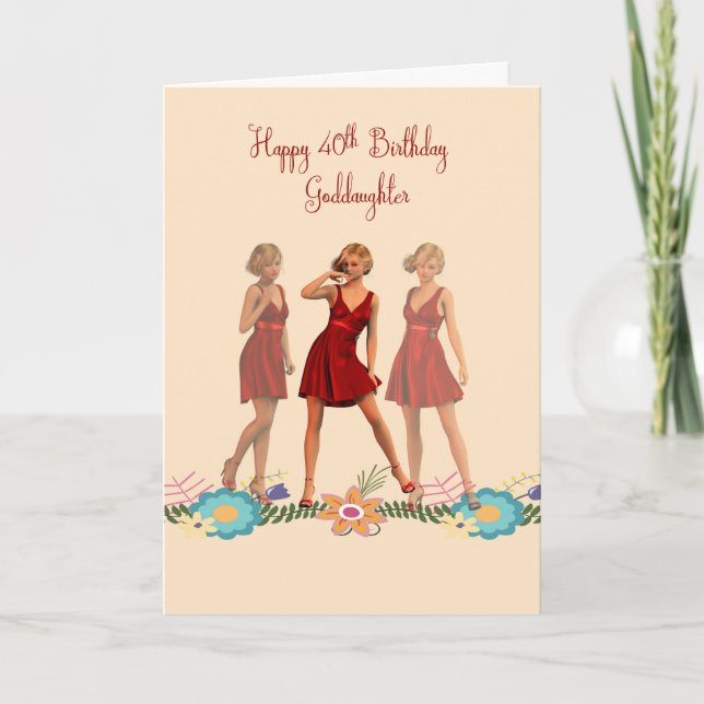 Carte d'anniversaire 40e pour Godgirl (Devant)