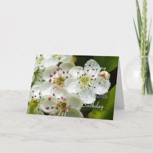 Carte d'anniversaire 60e avec fleur - Floral 60e a