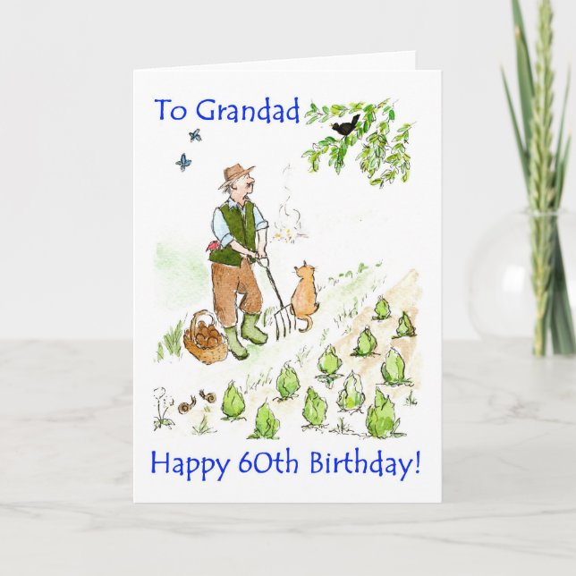 Carte d'anniversaire 60e pour un grand-père (Devant)