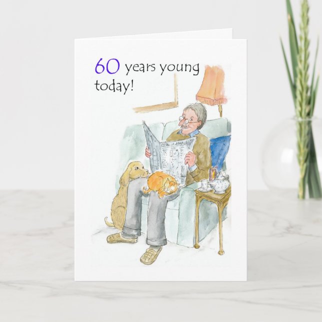 Carte d'anniversaire 60e pour un homme (Devant)