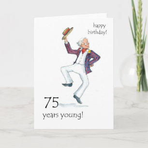 Carte d'anniversaire 75th - Man Dancing!