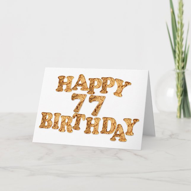 Carte d'anniversaire 77e pour un amateur de cookie (Devant)