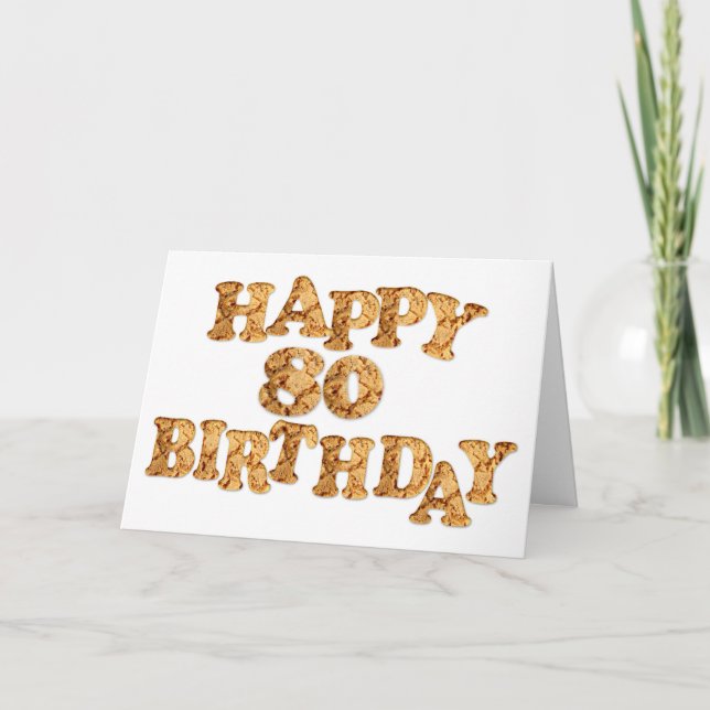 Carte d'anniversaire 80e pour un amoureux des cook (Devant)