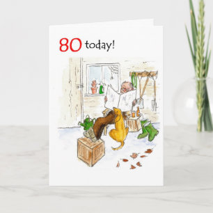 Carte d'anniversaire 80e pour un homme