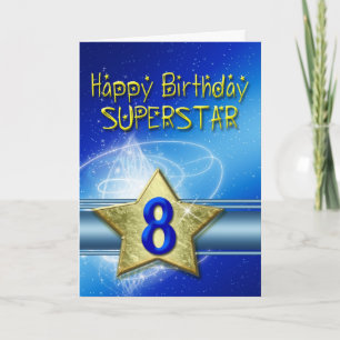 Carte d'anniversaire 8e pour Superstar