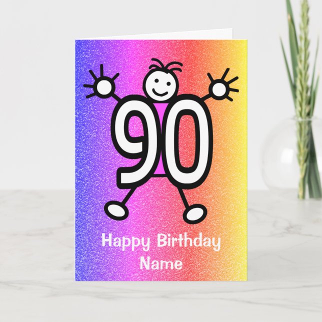 Carte d'anniversaire 90 ans (Devant)