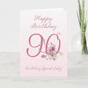 Carte d'anniversaire 90e - Roses roses roses - À u