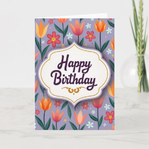 Carte d'anniversaire à bordure festonnée