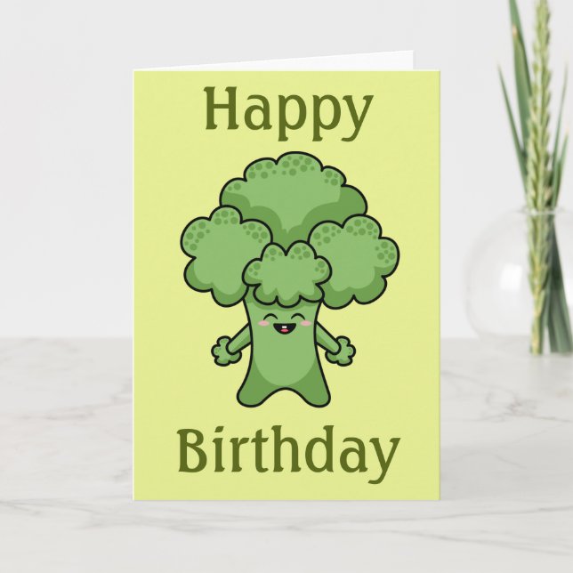 Carte d'anniversaire à Broccoli (Devant)
