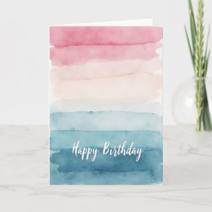 Carte d'anniversaire à dégradé doux