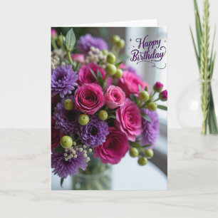 Carte d'anniversaire à disposition opulente