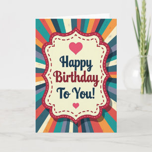 Carte d'anniversaire à emblème floral