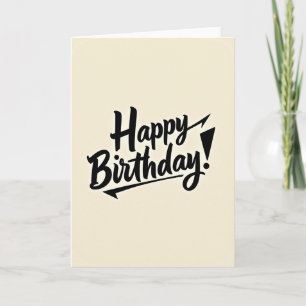 Carte d'anniversaire à fond crémeux