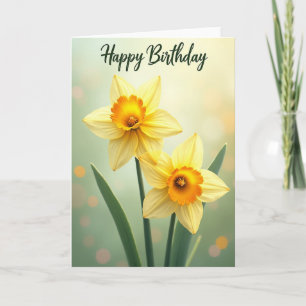 Carte d'anniversaire à la fleur de trompette