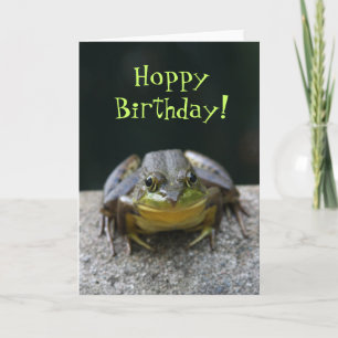 Carte d'anniversaire à la grenouille verte