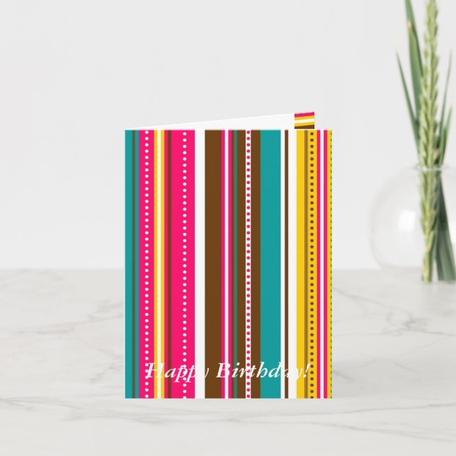 Carte d'anniversaire à la mode ! (Devant)
