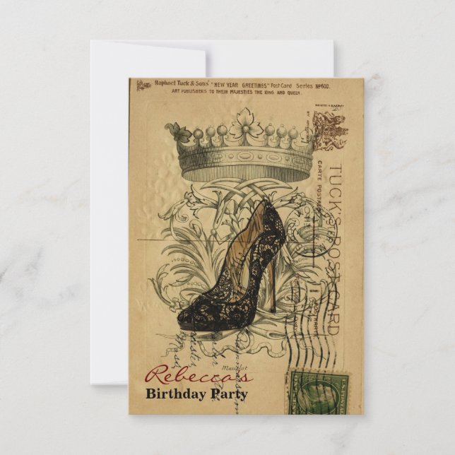 carte d'anniversaire à la mode parisienne (Devant)