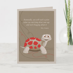 Carte d'anniversaire à la Tortue mignonne