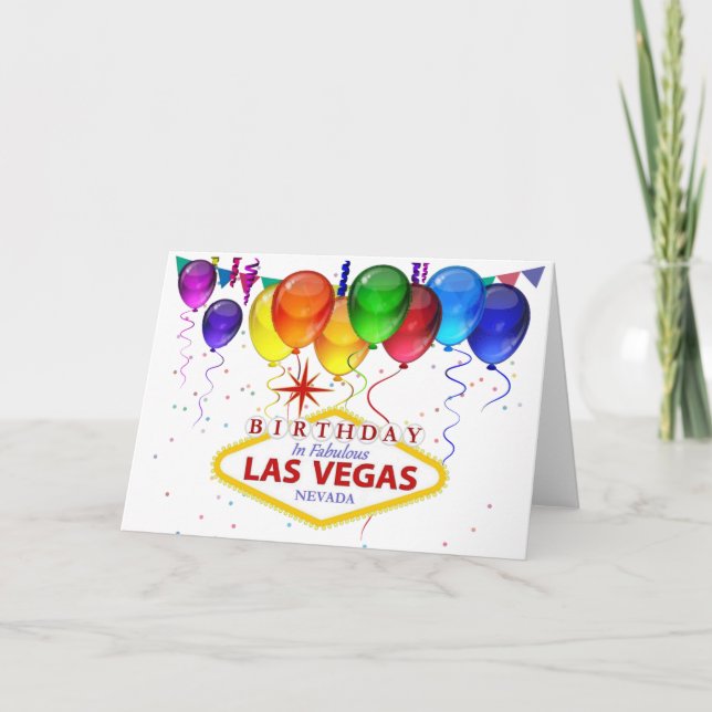 Carte d'anniversaire à Las Vegas (Devant)
