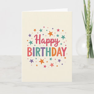Carte d'anniversaire à lettre vibrante