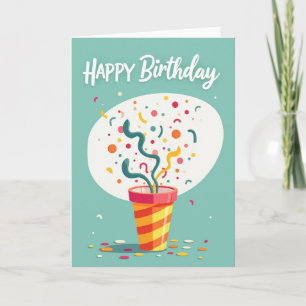 Carte d'anniversaire à popper