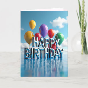 Carte d'anniversaire à reflets brillants