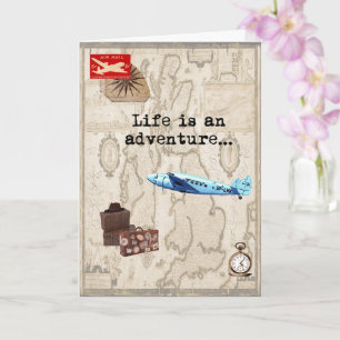 Carte d'anniversaire à thème Aventure