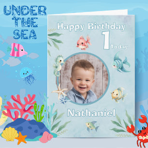 Carte d'anniversaire à thème "Une seule photo sous