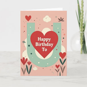 Carte d'anniversaire à voûte sincère