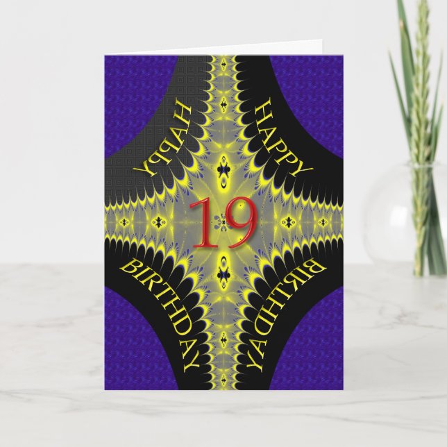 Carte d'anniversaire Abstraite pour 19 ans (Devant)