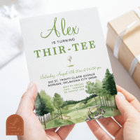 Carte d'anniversaire adulte Golf Green Thir-Tee en