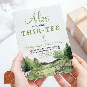 Carte d'anniversaire adulte Golf Green Thir-Tee en