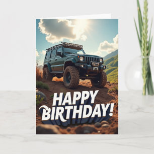 Carte d'anniversaire Adventure Offroad
