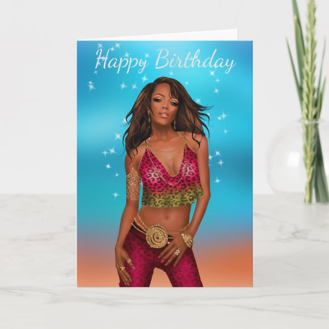 Carte d'anniversaire afro-américaine (Devant)