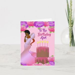 Carte d'anniversaire afro-américaine Fly Sister