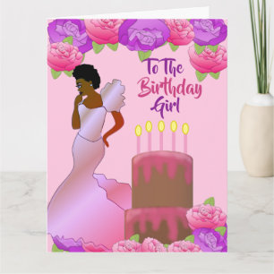 Carte d'anniversaire afro-américaine Fly Sister