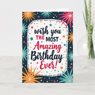 Carte d'anniversaire Amazing Starburst