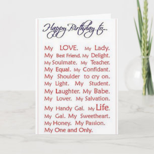 CARTE D'ANNIVERSAIRE "AMOUR REMPLIE" POUR "MON AMO